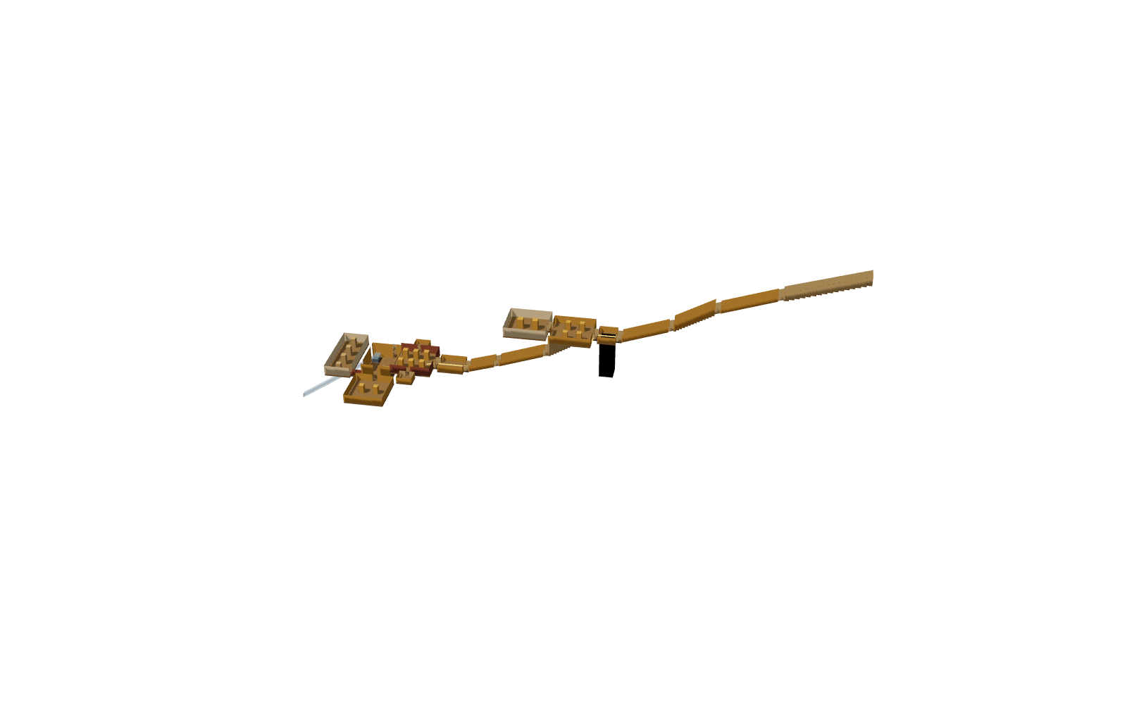 Interactive cut-away model of KV17, the longest tomb in the Valley of the Kings, with its corridors, well, pillared halls and burial chamber.