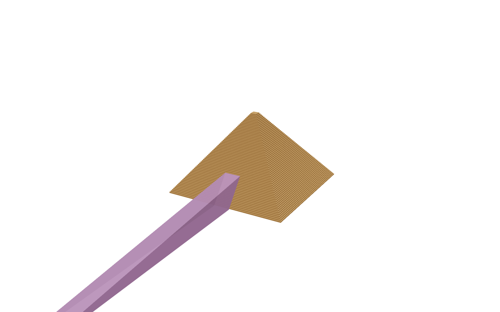 Interactive 3D model of the Great Pyramid of Khufu. View: Straight ramp.