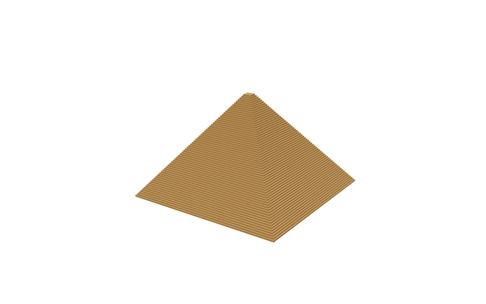 Interactive 3D model of the Great Pyramid of Khufu. View: Today.