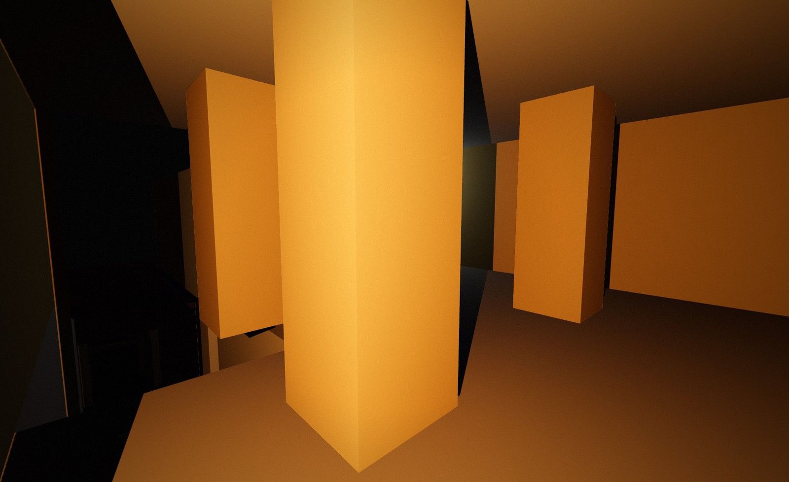 View inside the model of the four-pillared chamber F.
